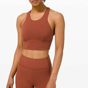 Lululemon Wunder Train Long-Line Bra C/D Cups Dark Terracotta Size 6 NWT $68
